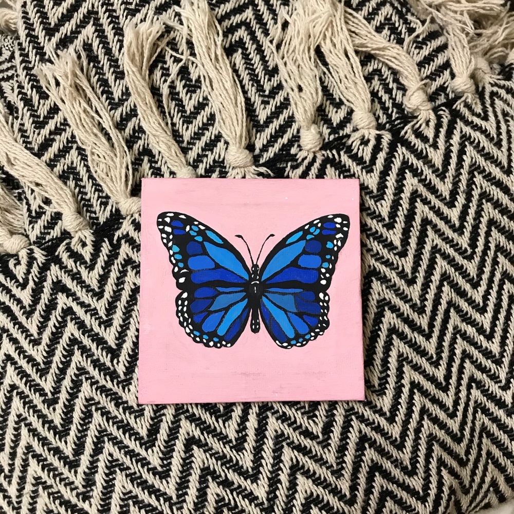 Hand painted butterfly painting